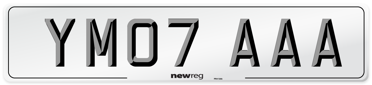 YM07 AAA Number Plate from New Reg
